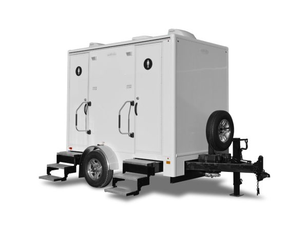 2-Stall Luxury Restroom Trailer for Rent – Beresheet